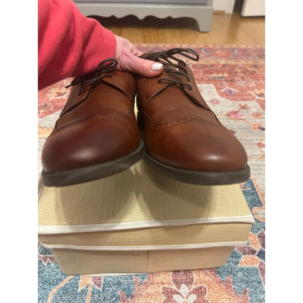 Florsheim Shoes Mens Size 11.5M Brown Wingtip Oxford Leather Comfortech Flexsole